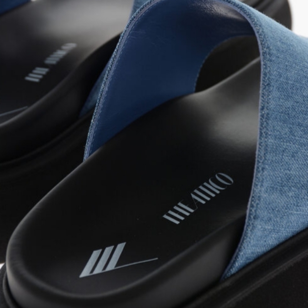 THE ATTICO Platform Denim Sandals - Picture 4 of 6